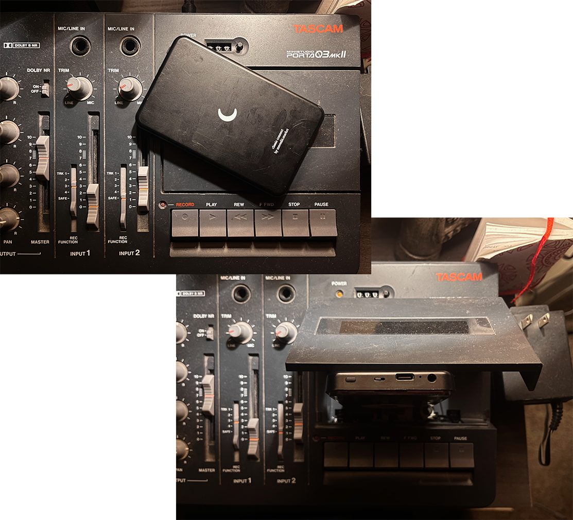 back of modded ipod and top ports